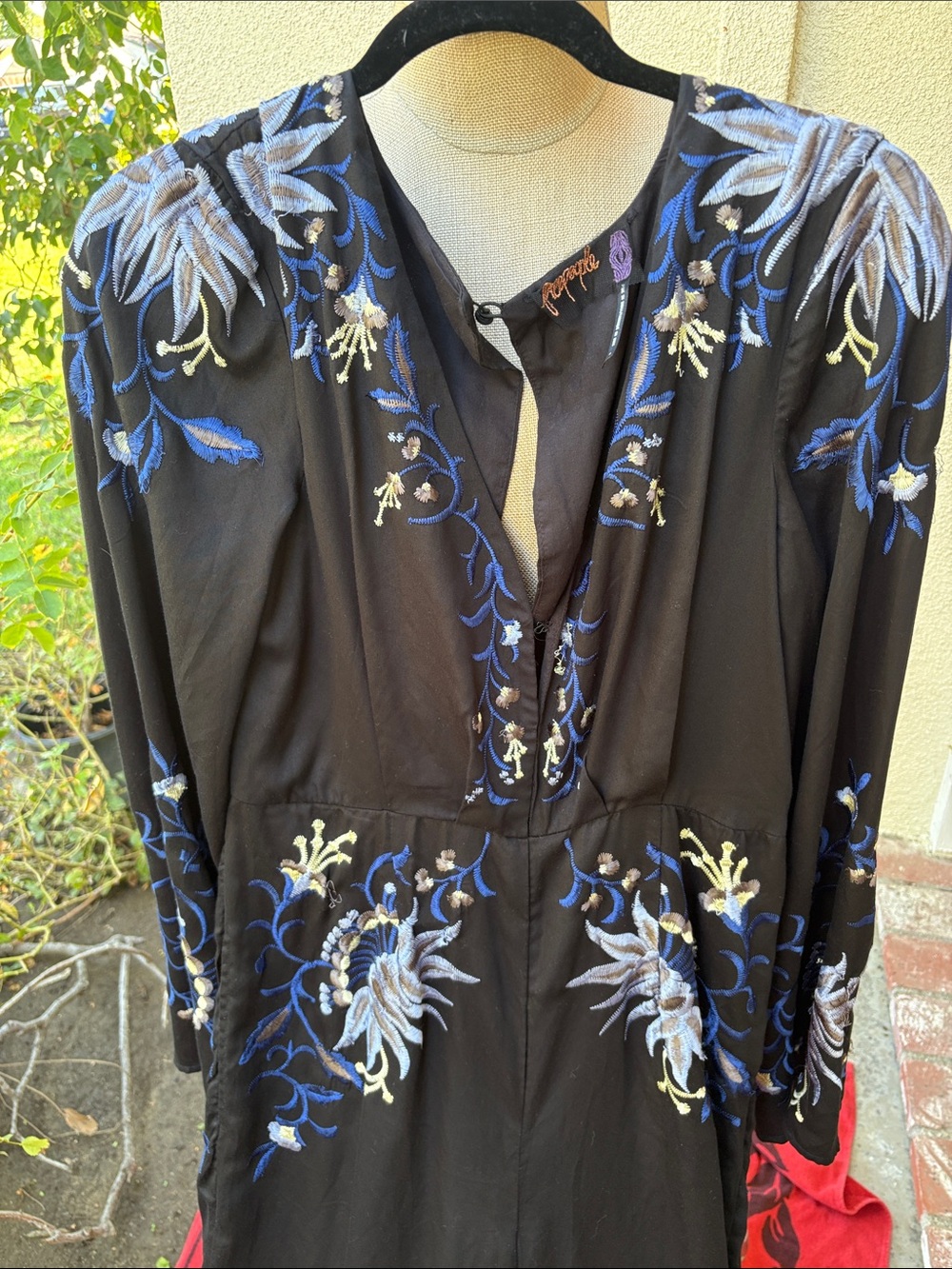 Free People Gypsy Rose 70’s inspired Wide Leg Jumpsuit. Size 8 - Picture 5 of 16